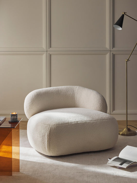 Albordi Lounge Chair in Teddy Fur