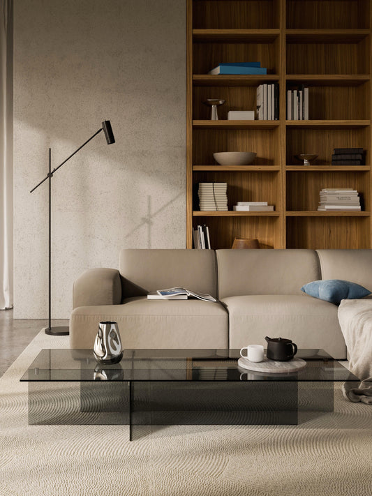Anoubel Large Glass Coffee Table, W 160 cm