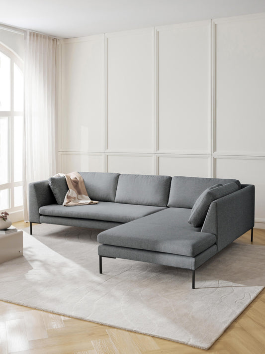Emforte Corner Sofa with Metal Legs