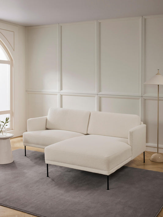 Fluvarno Small Teddy Fabric Corner Sofa