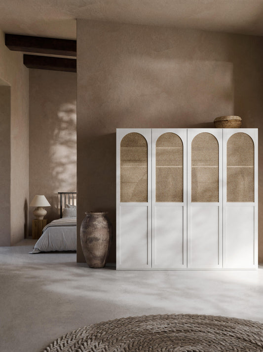 Jenora Modular Hinged-Door Wardrobe, 200 cm Wide, in Various Sizes