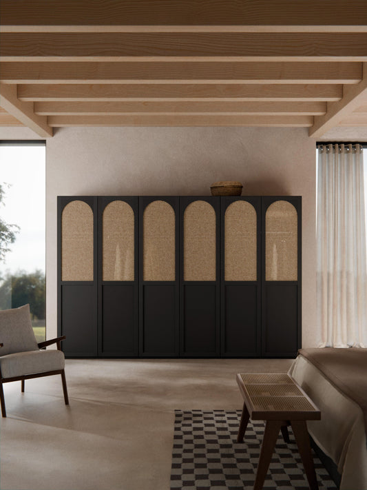 Jenora Modular Hinged-Door Wardrobe, 300 cm Wide, in Various Sizes