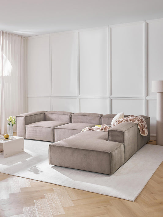Lenroven Modular XL Corduroy Corner Sofa (4-Seater)