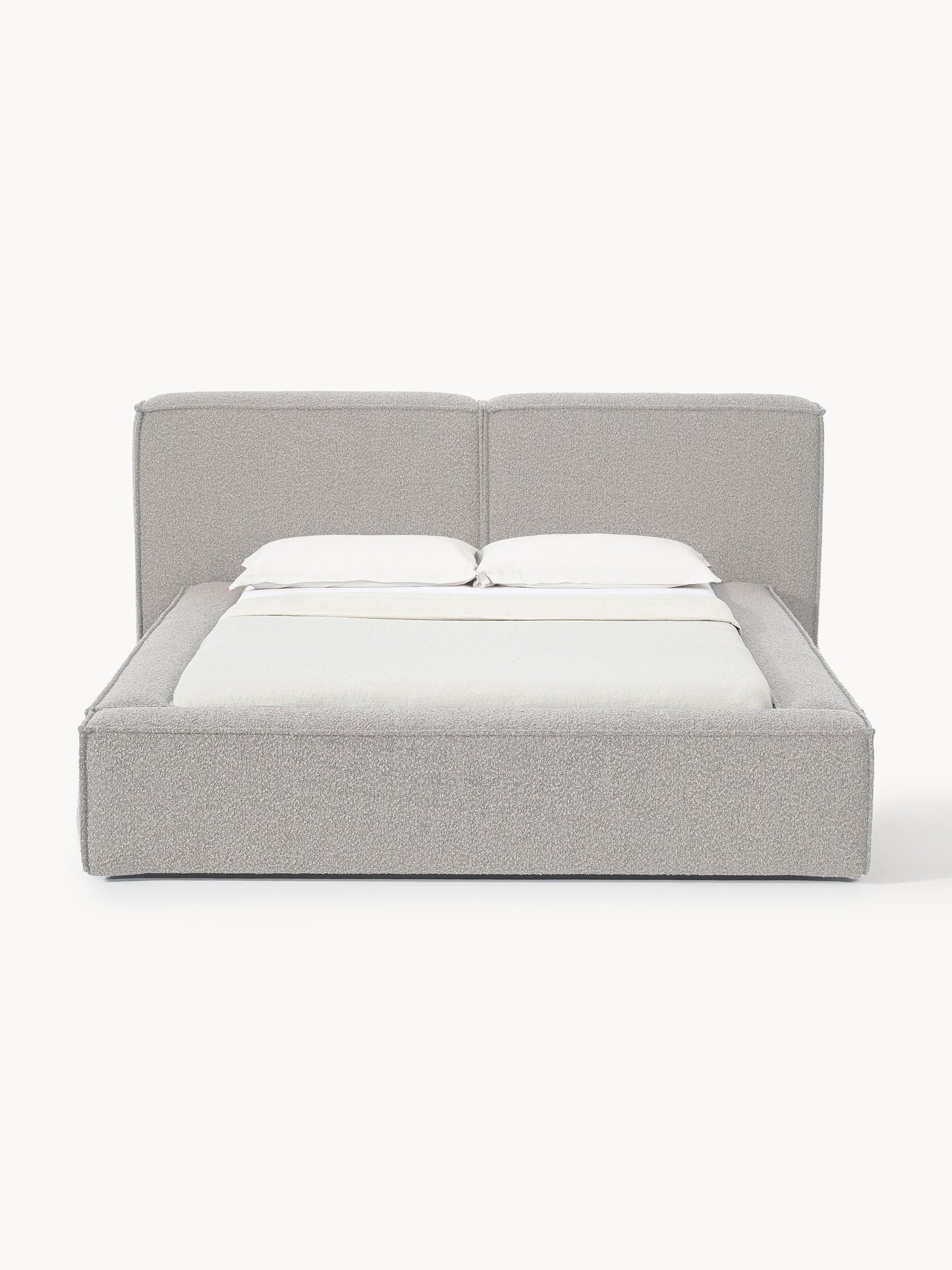 Lenroven Upholstered Bed in Bouclé