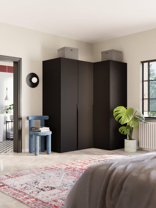 Lenvino Modular Corner Wardrobe, 165 cm Wide, in Various Sizes
