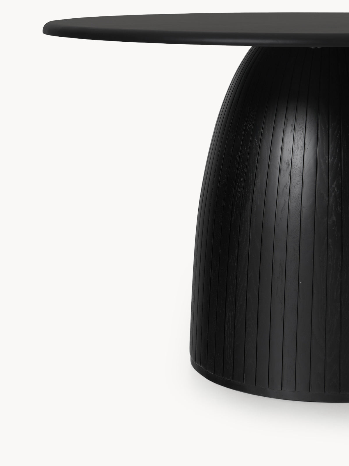 Nelvestra Round Dining Table with Fluted Texture, in Various Sizes