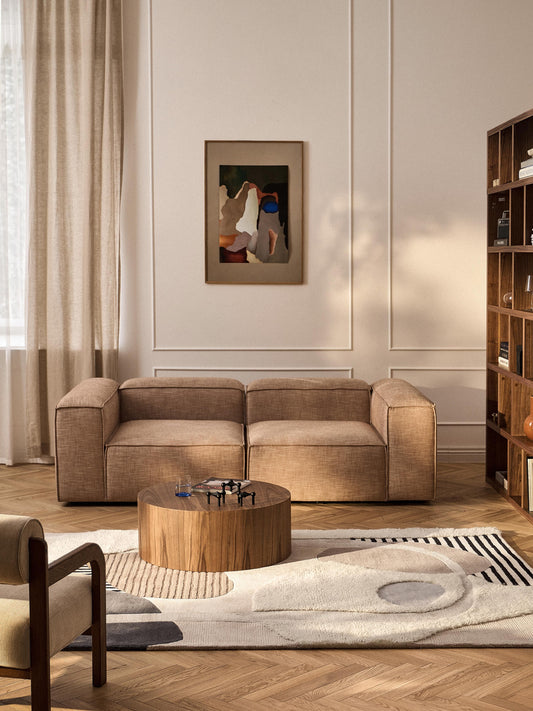 Rosnika Wool Rug with High-Low Texture, Hand-Tufted