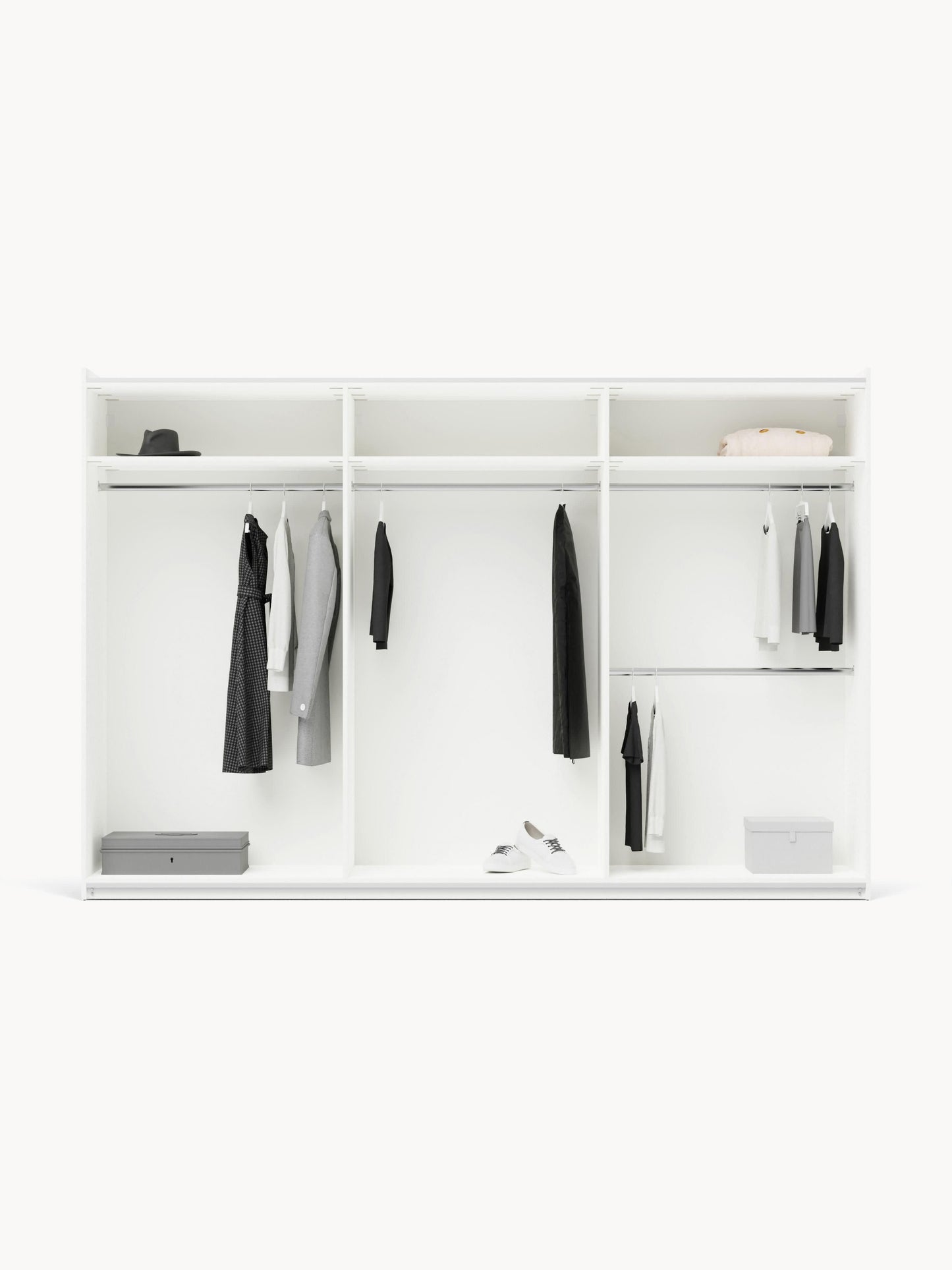 Simneva Modular Sliding-Door Wardrobe, 300 cm Wide, in Various Sizes