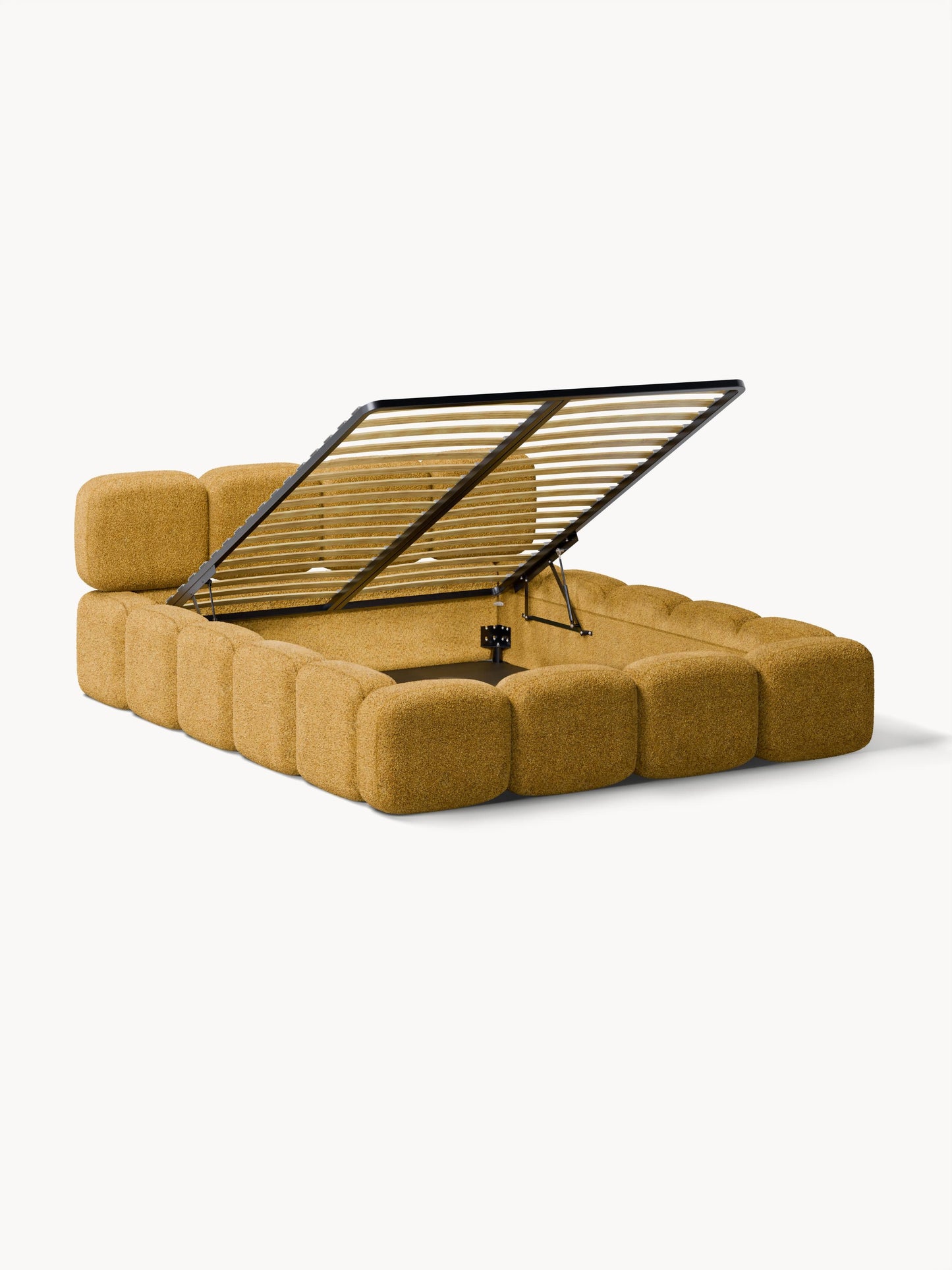 Taylorna Teddy Bouclé Upholstered Bed with Storage
