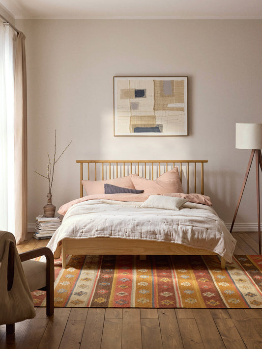 Winado Wooden Bed with Pine Headboard