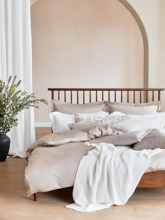 Winado Wooden Bed with Pine Headboard