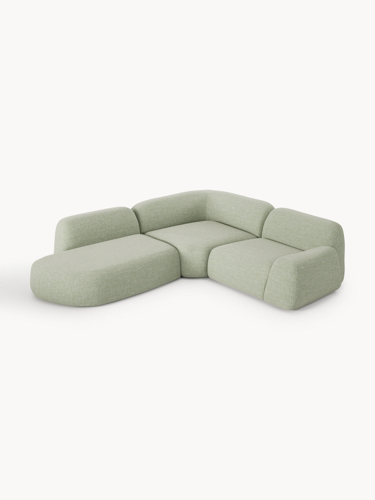 Wolbrenna Modular Corner Sofa in Bouclé (4-Seater) with Chaise Longue