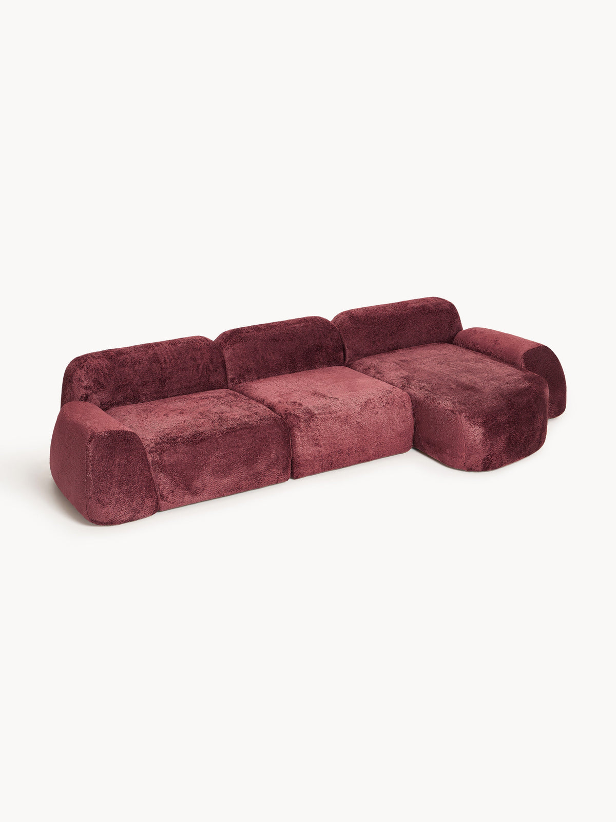 Wolbrenna Teddy Bouclé Modular Corner Sofa (4-Seater)