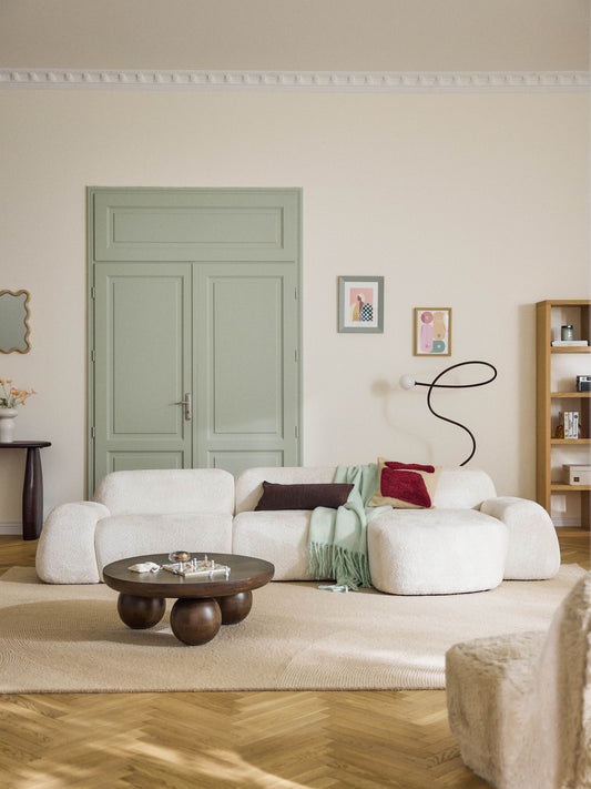 Wolbrenna Teddy Bouclé Modular Corner Sofa (4-Seater)