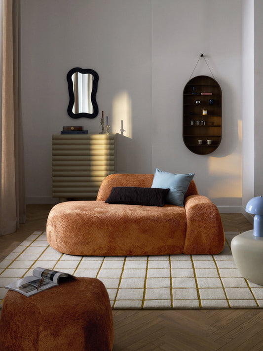 Wolbrenna Teddy Bouclé Sofa (2-Seater) with Chaise Longue