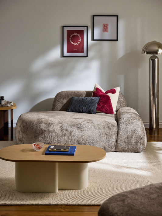 Wolbrenna Teddy Bouclé Sofa (2-Seater) with Chaise Longue