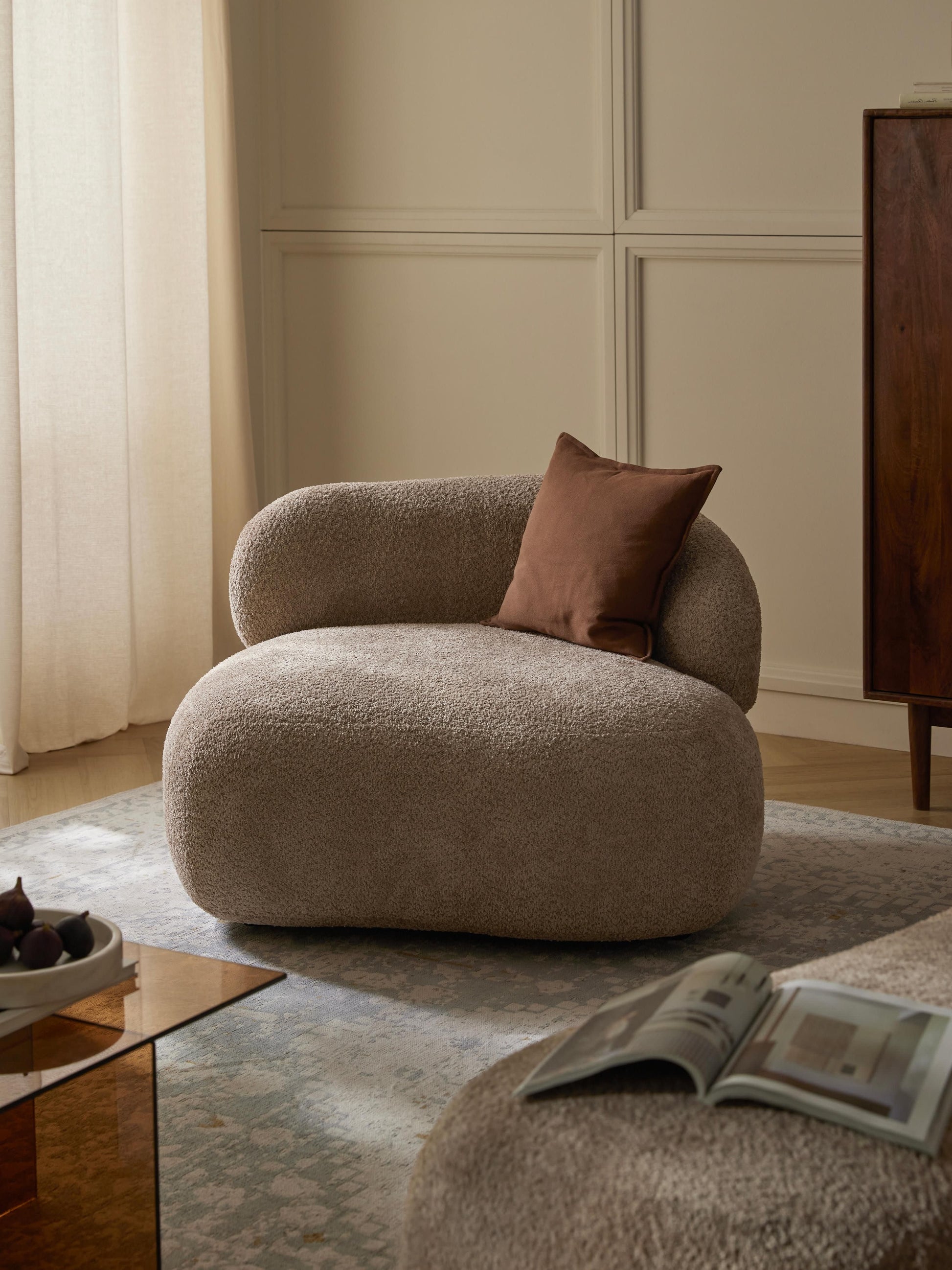 Albordi Lounge Chair in Teddy Bouclé