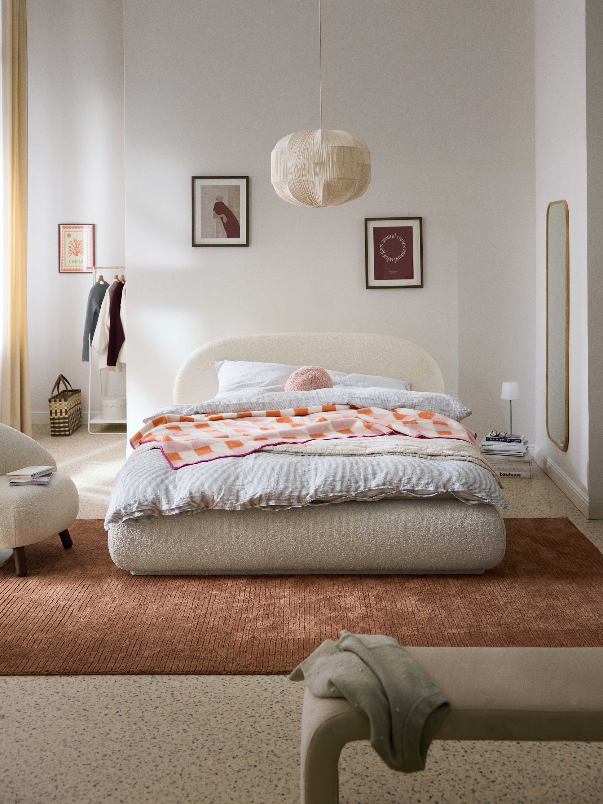 Albordi Upholstered Bouclé Bed