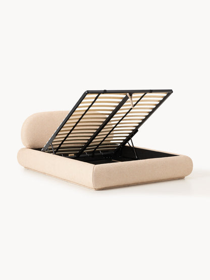 Albordi Upholstered Storage Bed in Bouclé