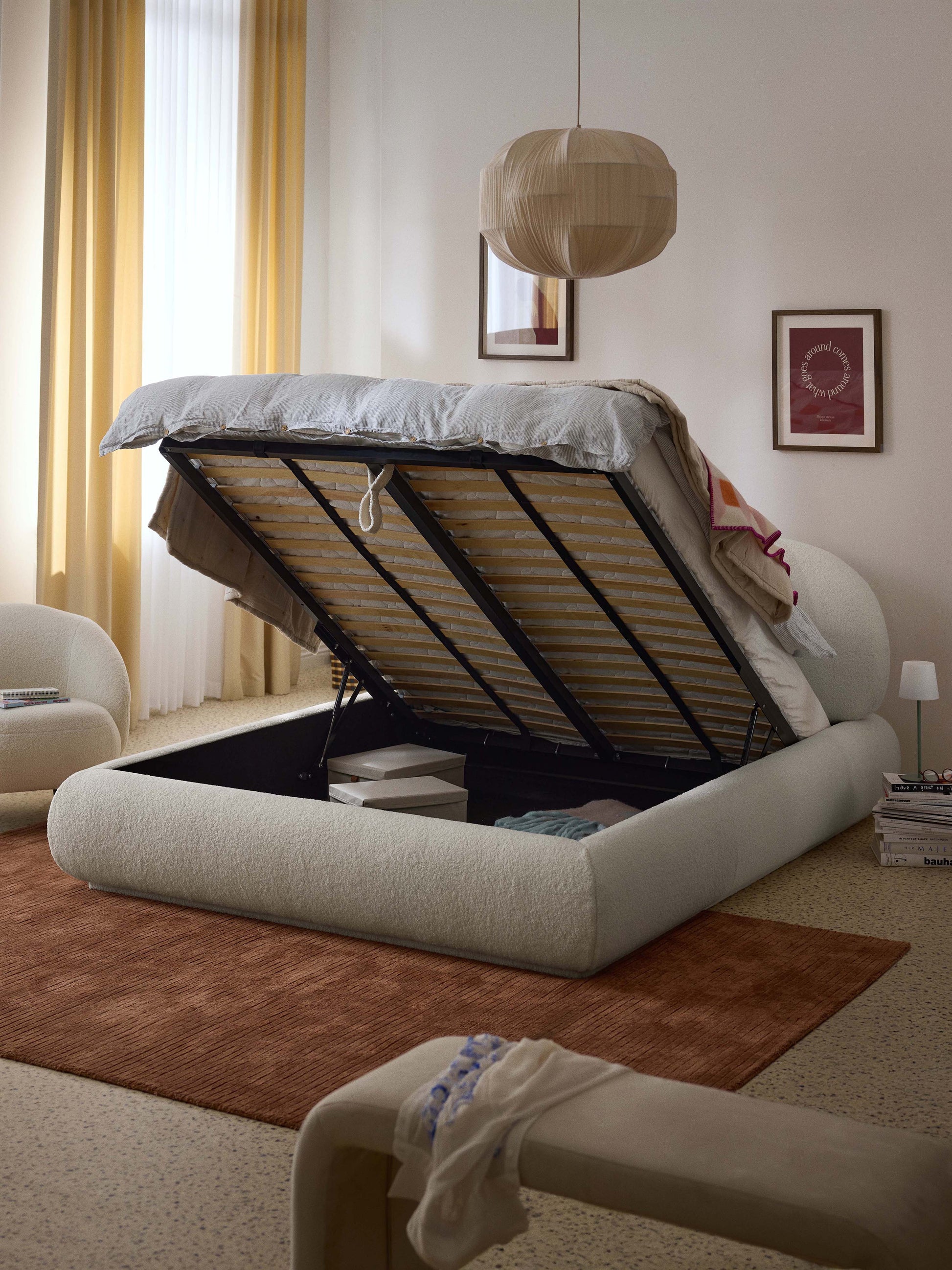Albordi Upholstered Teddy Bed with Storage