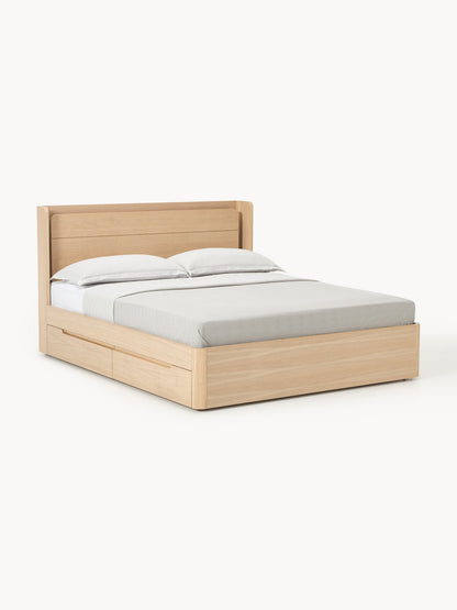 Alferro Wooden Bed with Drawers