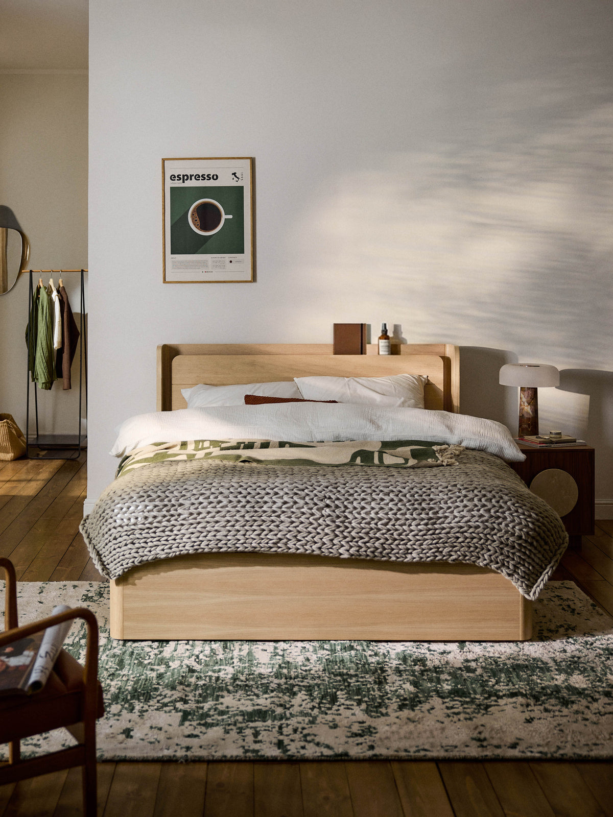 Alferro Wooden Bed with Drawers