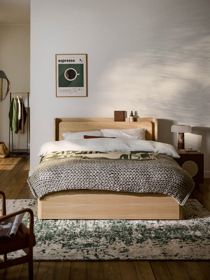 Alferro Wooden Bed with Drawers