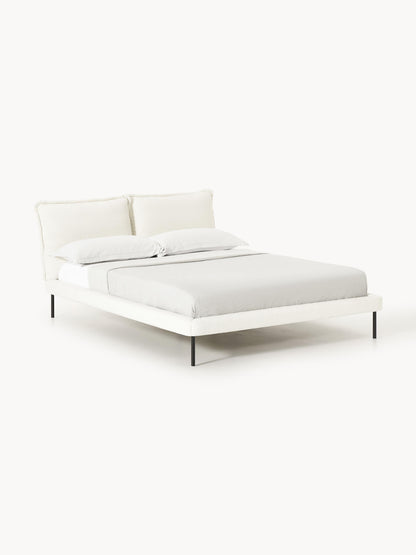 Amelucci Teddy Bouclé Upholstered Bed
