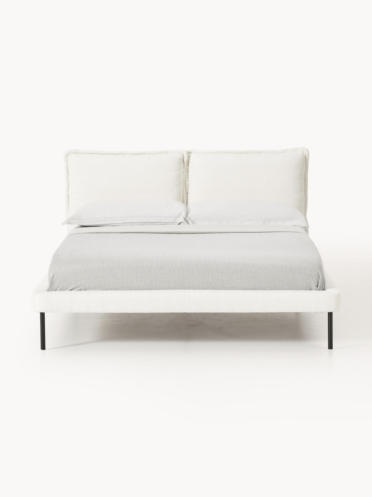 Amelucci Teddy Bouclé Upholstered Bed