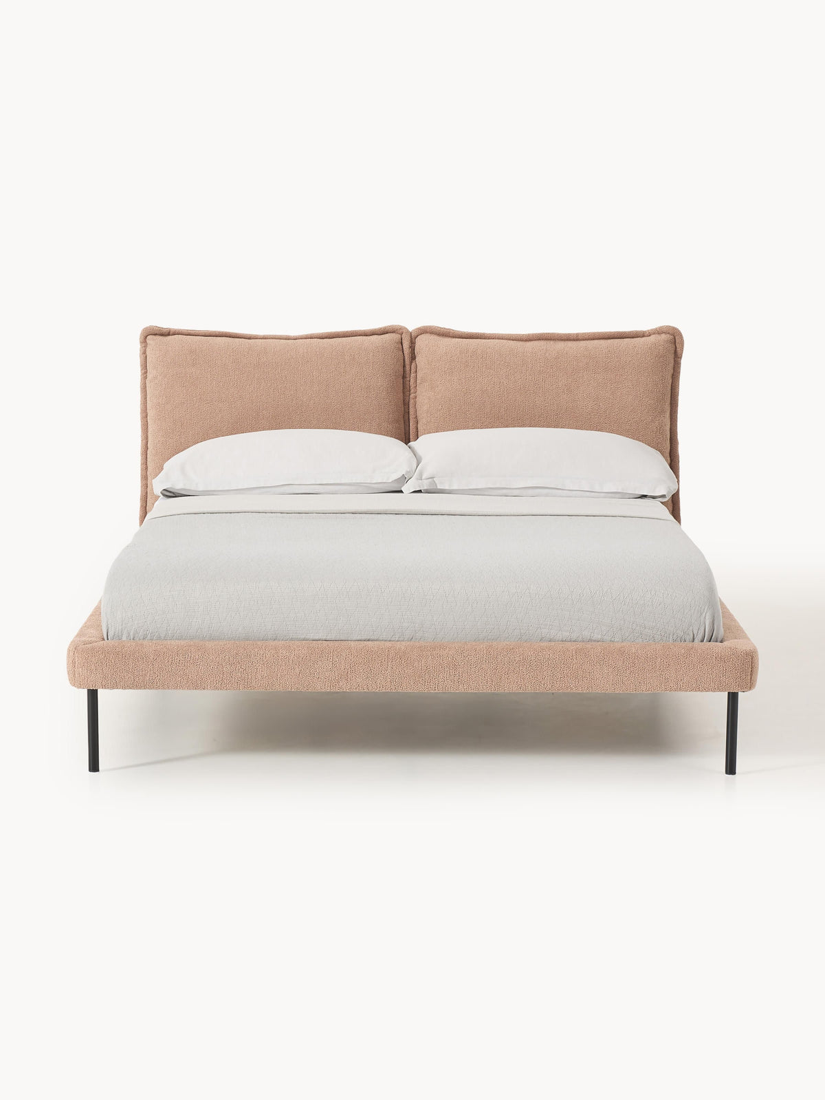Amelucci Teddy Bouclé Upholstered Bed