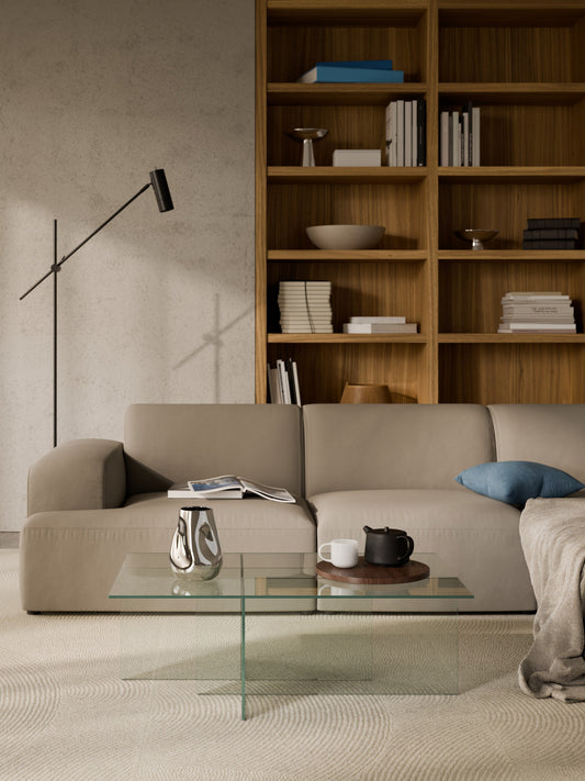 Anoubel Glass Coffee Table, W 102 cm