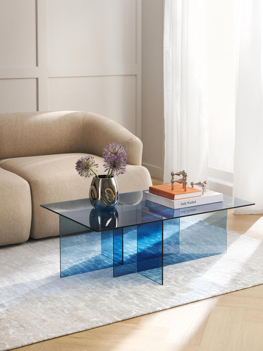 Anoubel Glass Coffee Table, W 102 cm