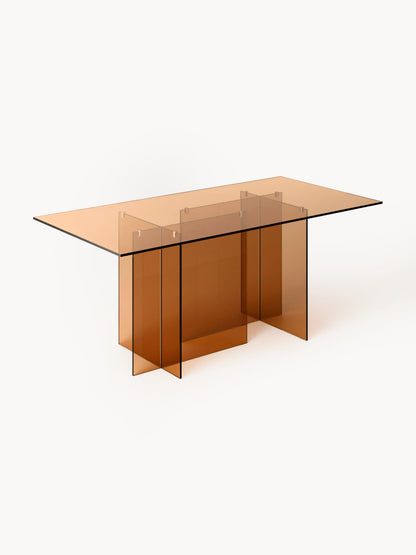 Anoubel Glass Dining Table, 180 x 90 cm