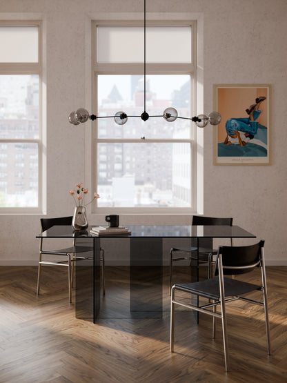 Anoubel Glass Dining Table, 180 x 90 cm