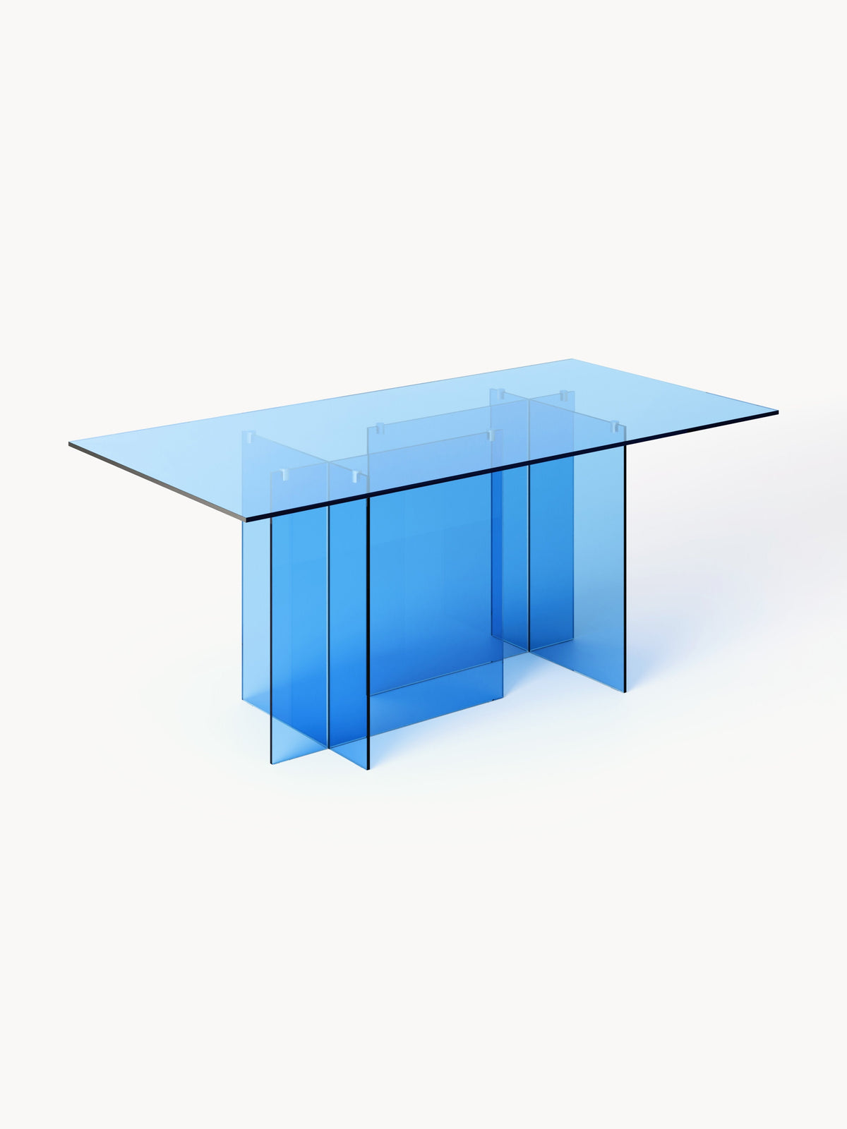 Anoubel Glass Dining Table, 180 x 90 cm