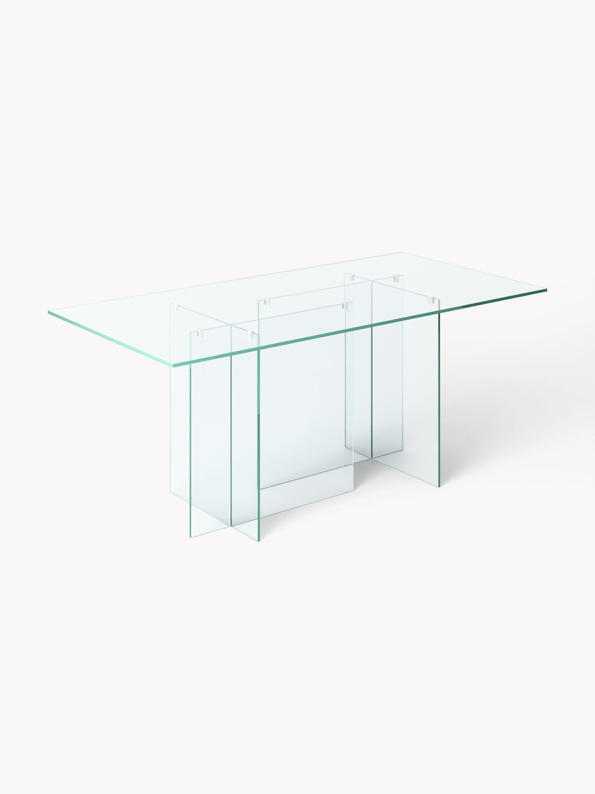 Anoubel Glass Dining Table, 180 x 90 cm