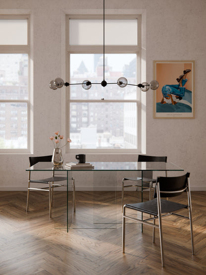 Anoubel Glass Dining Table, 180 x 90 cm