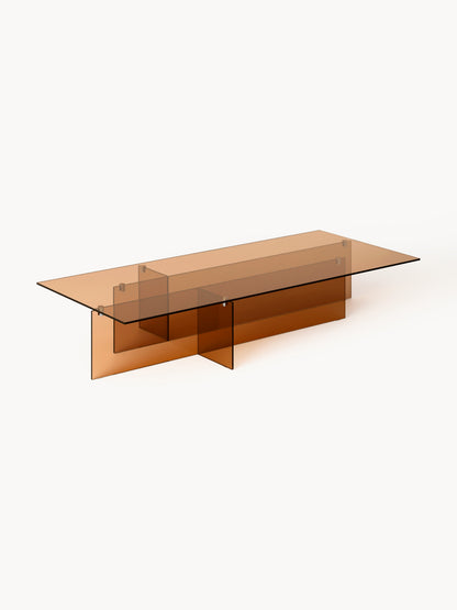 Anoubel Large Glass Coffee Table, W 160 cm