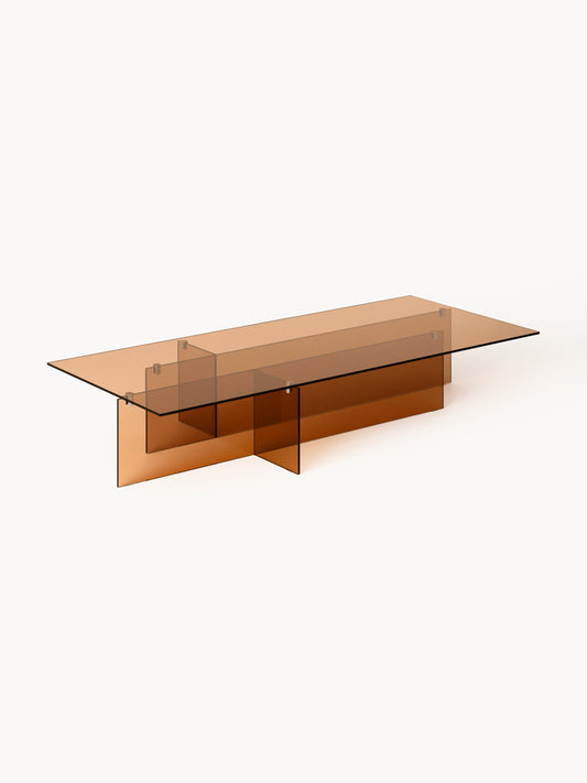 Anoubel Large Glass Coffee Table, W 160 cm