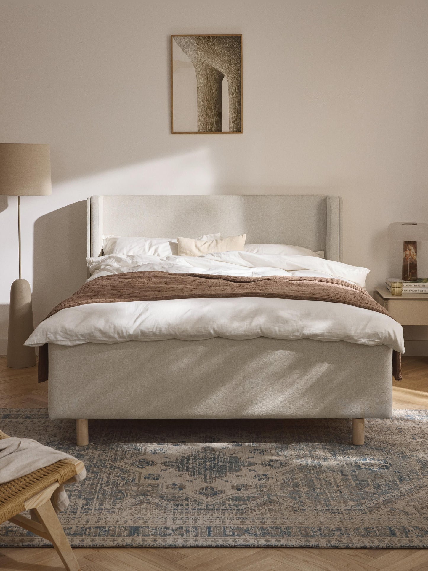 Archestra Upholstered Bed with Drawers