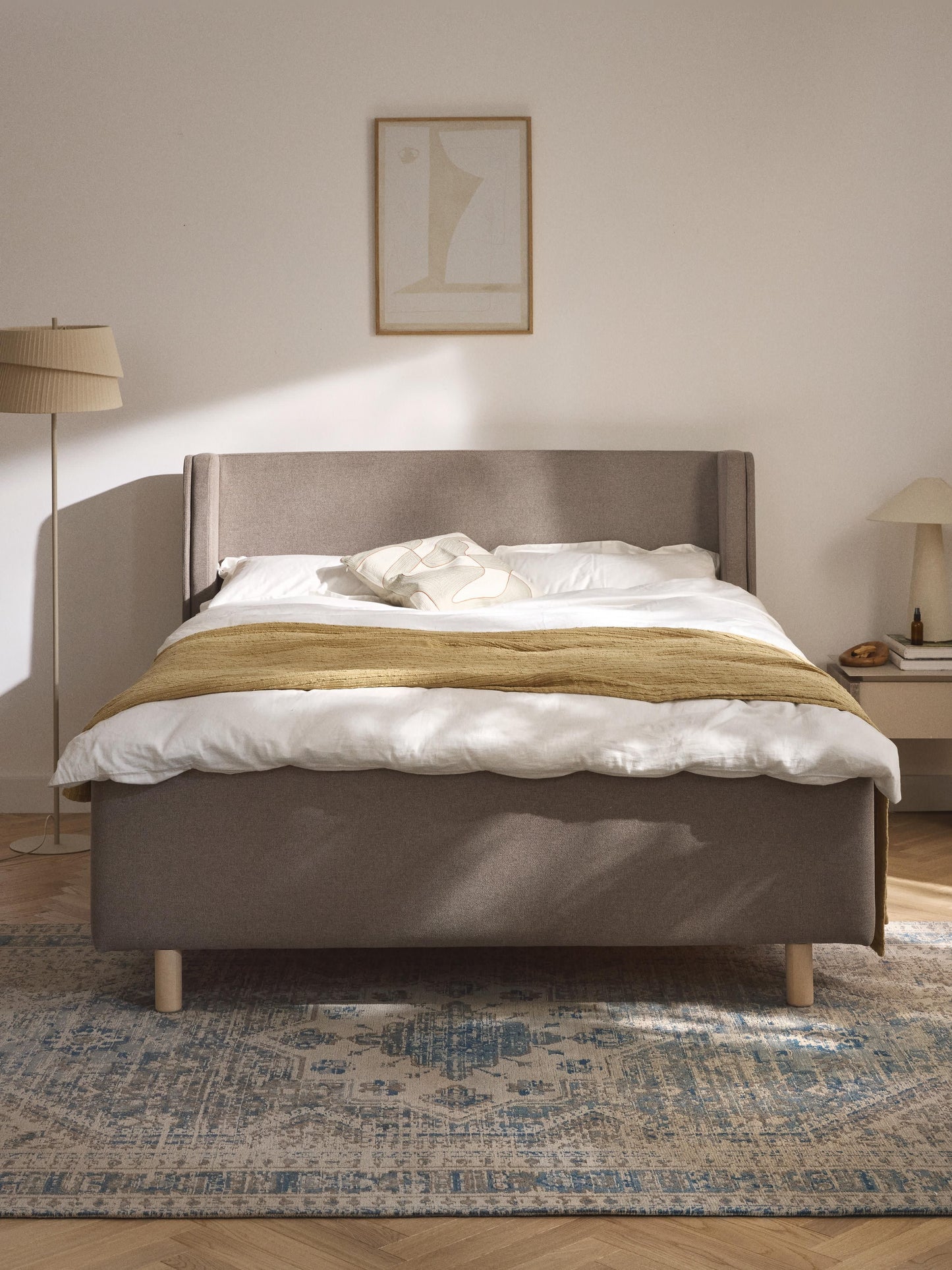 Archestra Upholstered Bed with Drawers