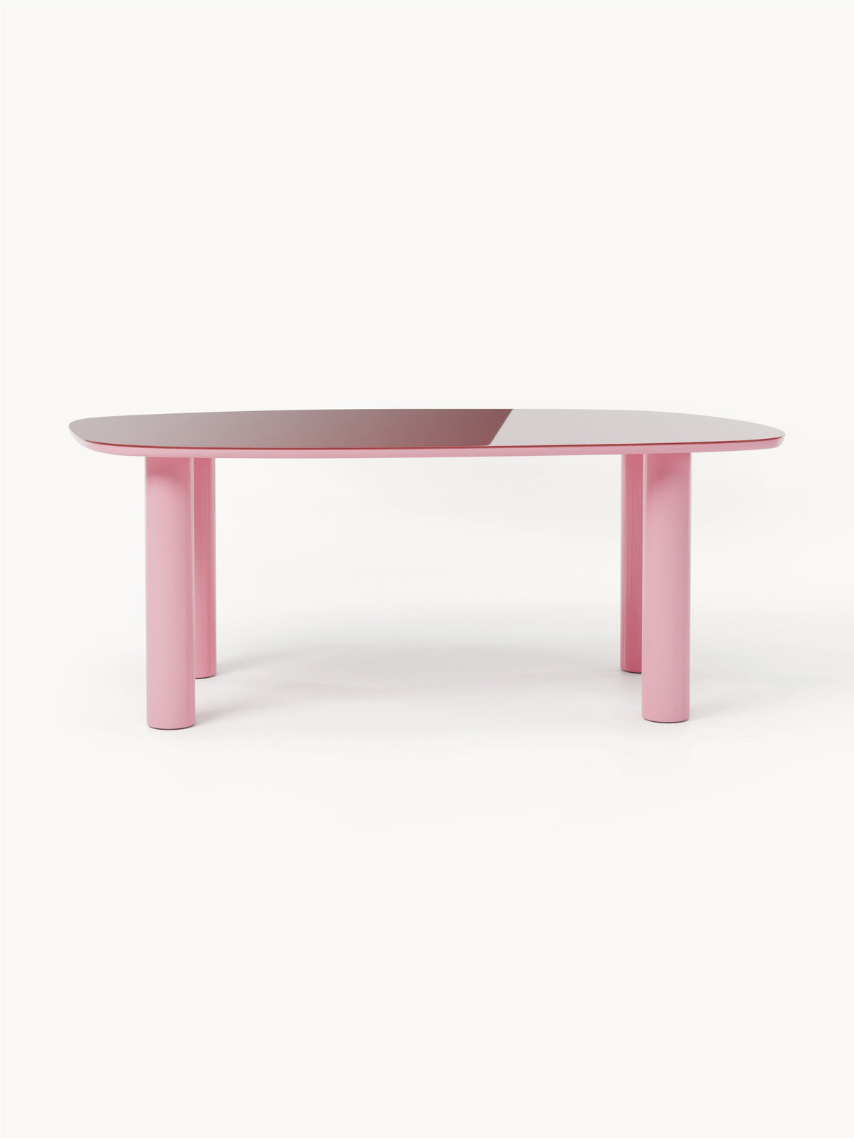 Benika Glass-Top Organic Dining Table, 200 x 110 cm
