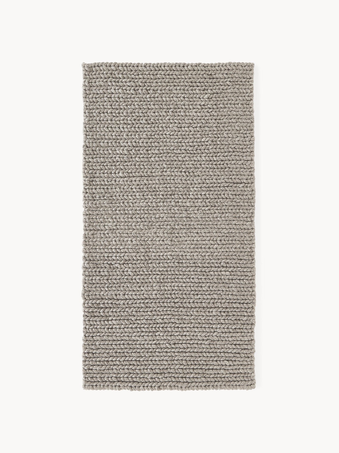 Brunardi Handmade Wool Rug with Braided Texture