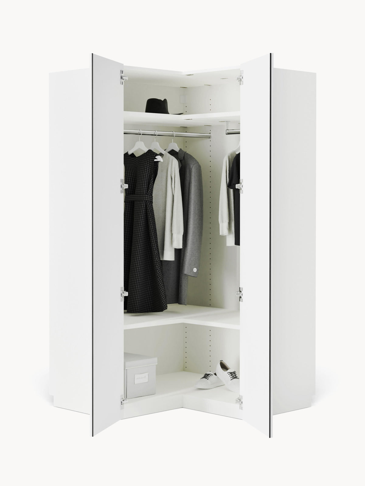 Charnika Modular Corner Wardrobe, 115 cm Wide