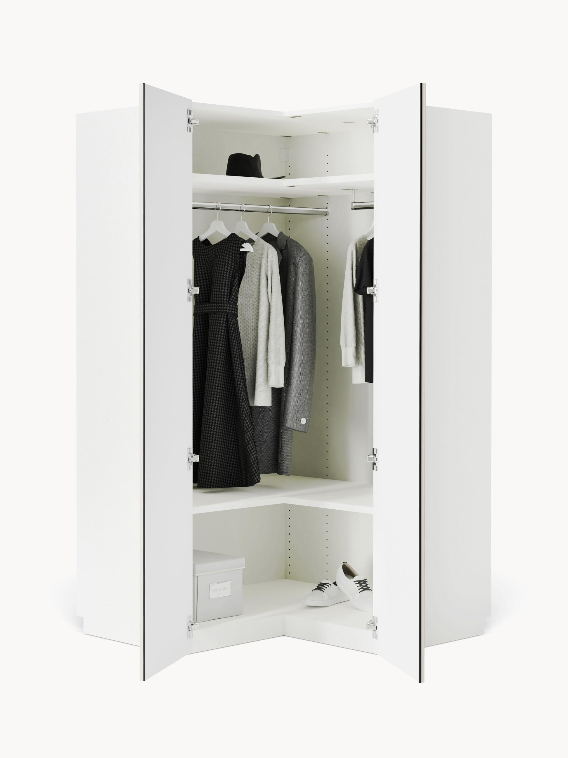 Charnika Modular Corner Wardrobe, 115 cm Wide