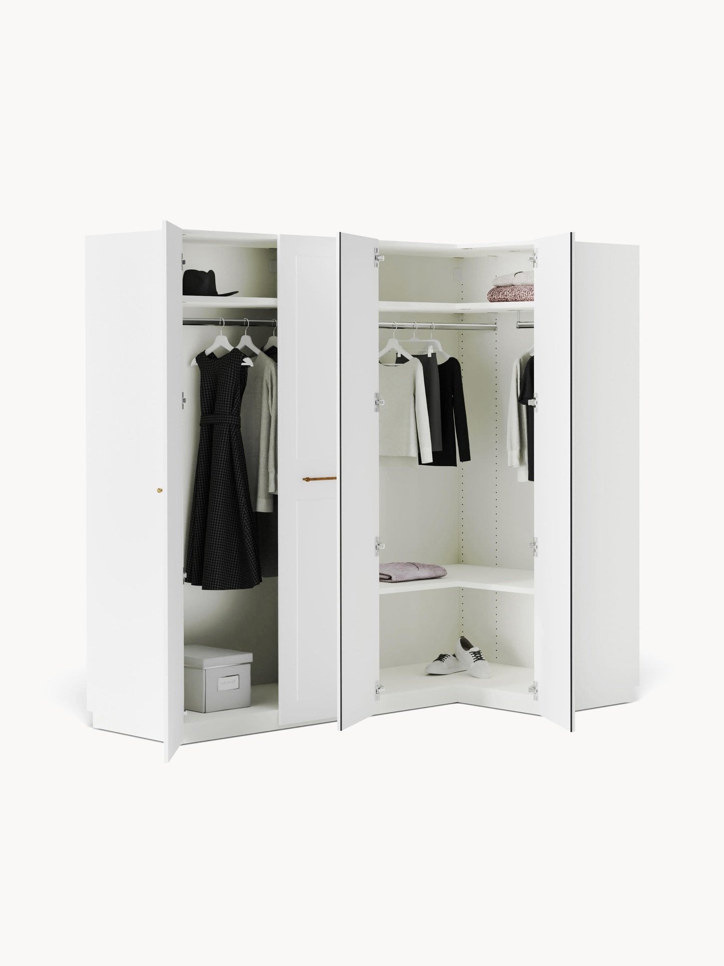 Charnika Modular Corner Wardrobe, 215 cm Wide, in Various Sizes