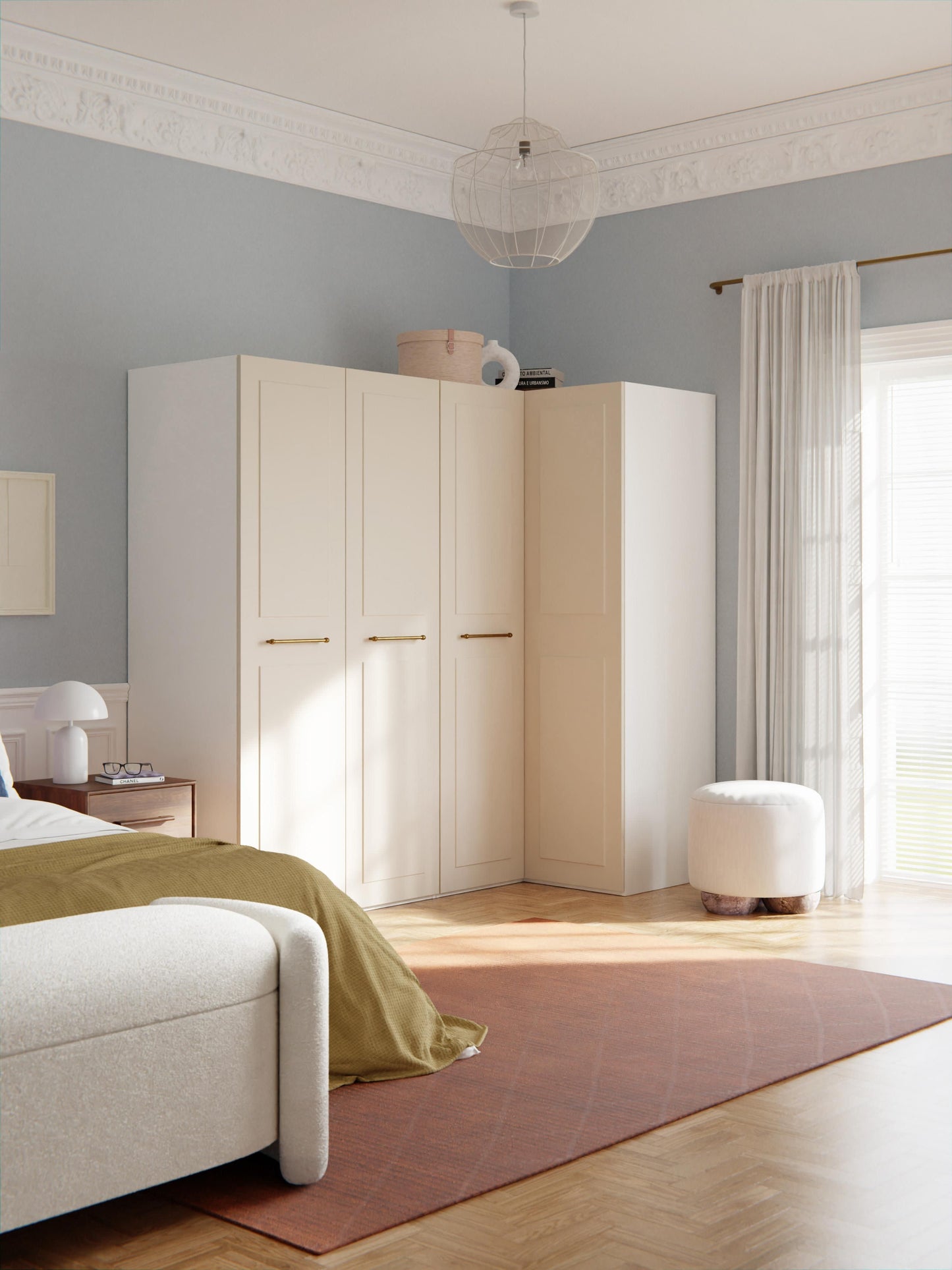 Charnika Modular Corner Wardrobe, 215 cm Wide, in Various Sizes