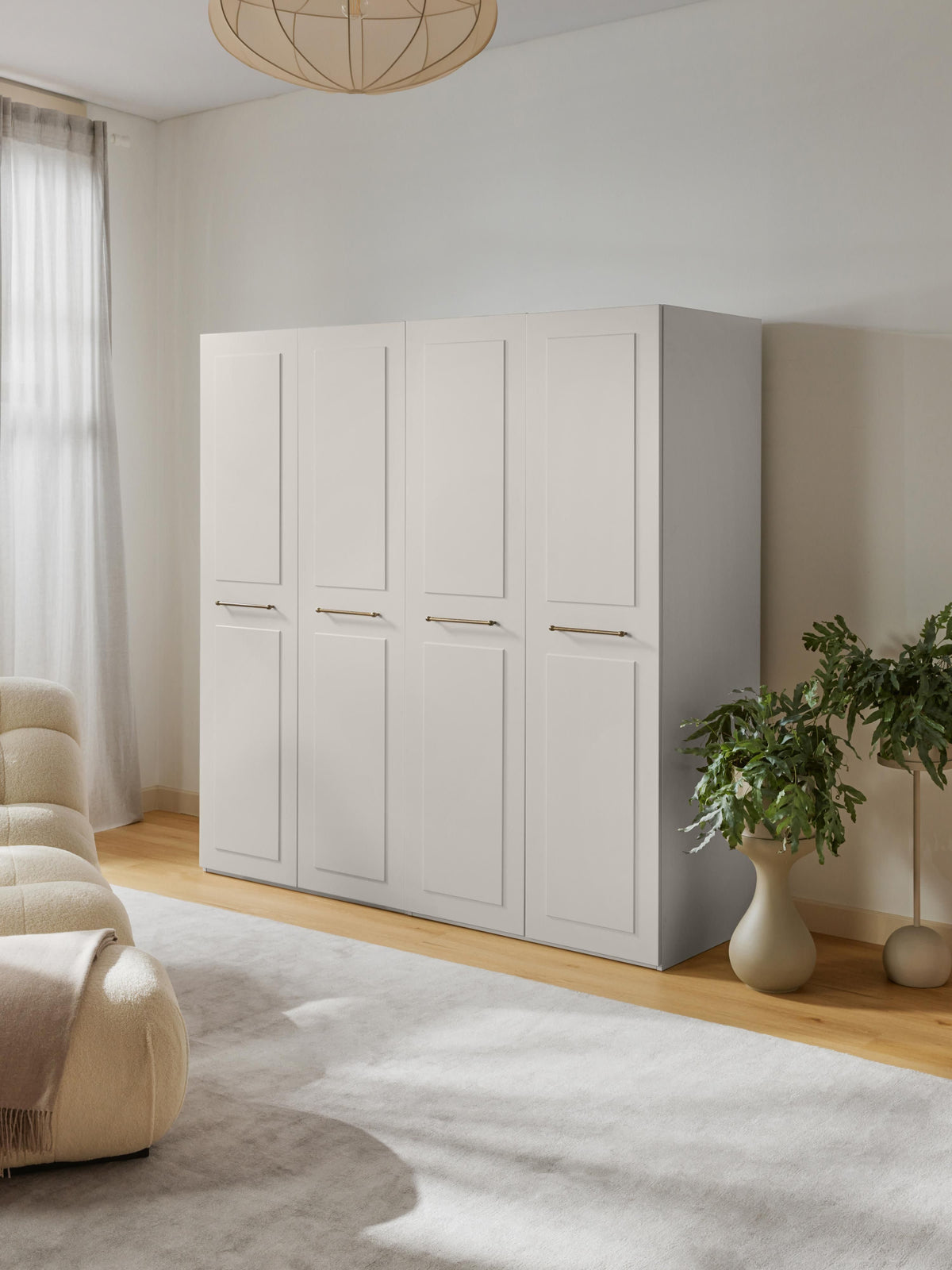 Charnika Modular Hinged-Door Wardrobe, 200 cm Wide, in Various Sizes