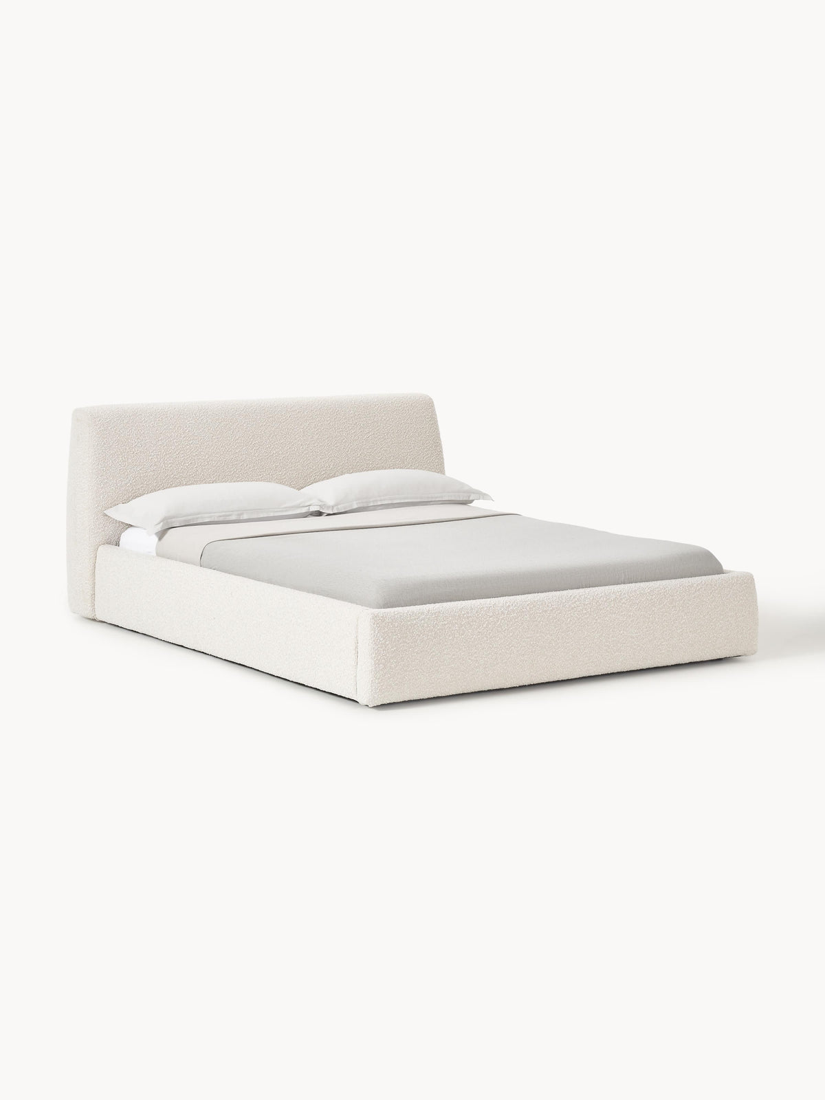 Clonardi Upholstered Bed in Bouclé