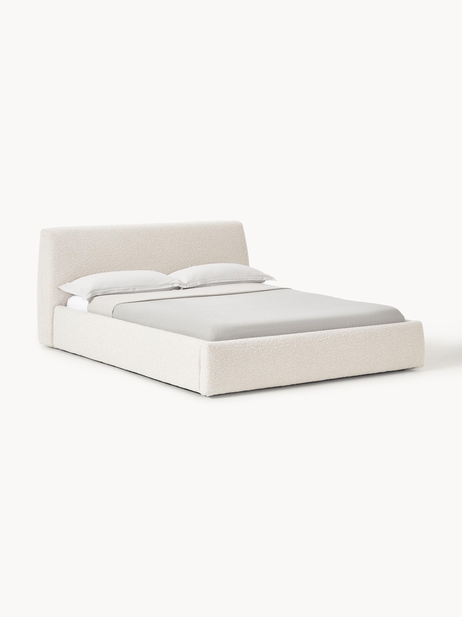 Clonardi Upholstered Bed in Bouclé